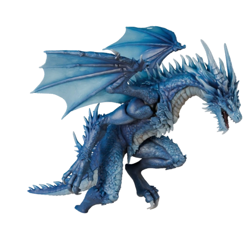 Реалистичный ледяной дракон 3D модель - rigged PBR ассет для игр
