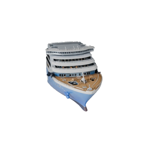 Высокополигональный круизный лайнер 3D модель для студийных рендеров - PBR