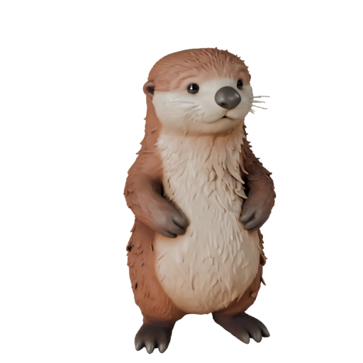 Мультяшный калан 3D модель - Стилизованный ассет для анимации | PBR