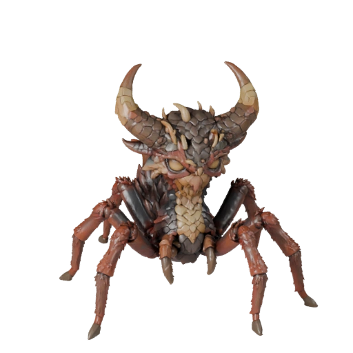 Modelo 3D de Aranha Gigante Cartoon - Asset Estilizado para Animação