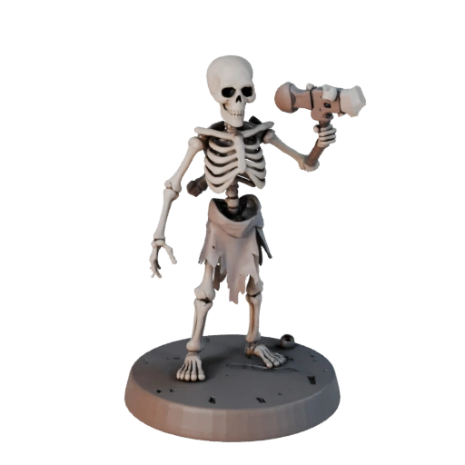 AR Viewer Undead Skeleton Miniature | Web Pack Asset