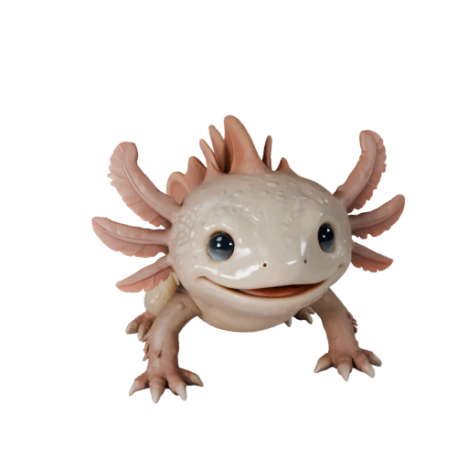 3D модель аксолотля для Unity - Готовый игровой ассет, FBX | Без роялти