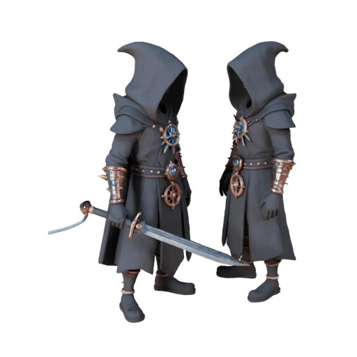 Темное фэнтези Штурм ВРАГ Культист Модель персонажа - с ригом