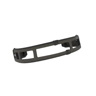 3D модель современного геометрического ободка с открытым угловатым дизайном, представленная на белом фоне.