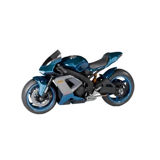 3D-модель Киберпанк-байка, студийный вид в три четверти, готовый для Blender ресурс транспортного средства с футуристическими