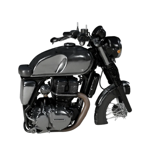 Высокополигональный винтажный мотоцикл 3D модель для студийных рендеров
