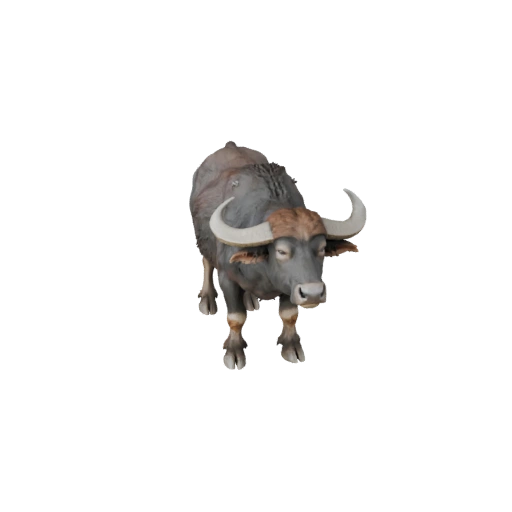 3D модель водяного буйвола для Unity - Игровой готовый ассет, FBX | PBR