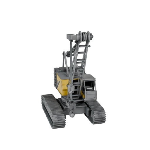 Печатный гусеничный кран STL 3D модель для коллекционных предметов и