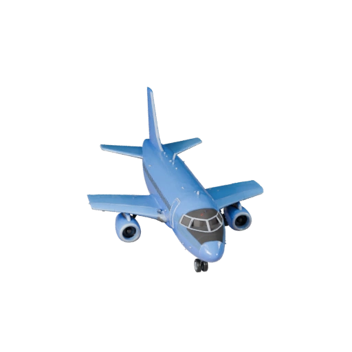 Modelo 3D de Avião Pronto para Jogo para Uso em Tempo Real Ativo PBR