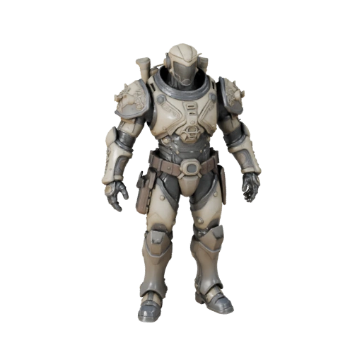 Постапокалиптический бронированный выживший персонаж - с ригом