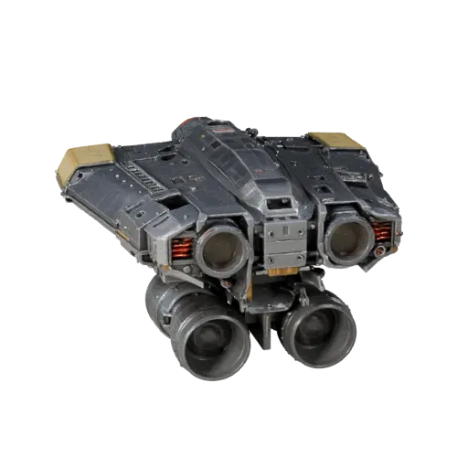 Готовая к игре 3D-модель Orbital Shuttle, вид в студии три четверти, готовый к производству транспортный объект с силуэтом ми