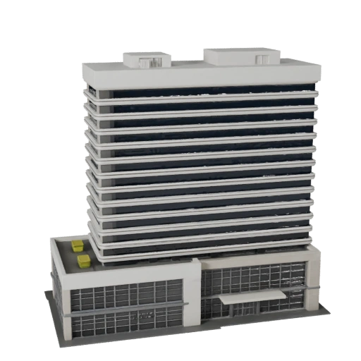 Коммерческий офисный комплекс 3D модель - Реалистичный Archviz ассет