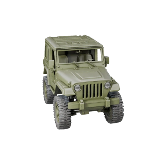 Printable Military Jeep STL 3D Model for Collectibles &