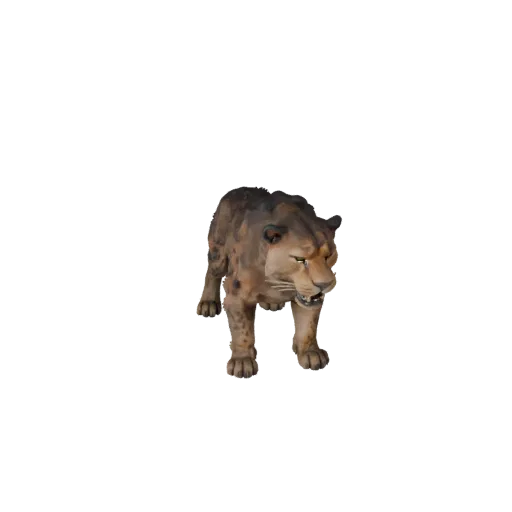 3D модель Panther, вид сбоку игровой камеры, готовый для Unity ассет животного с сужением челюстей, лопатками, движением хвос