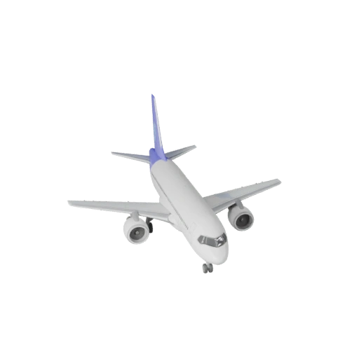 Пассажирский самолет в стиле Airbus 3D модель для Unity