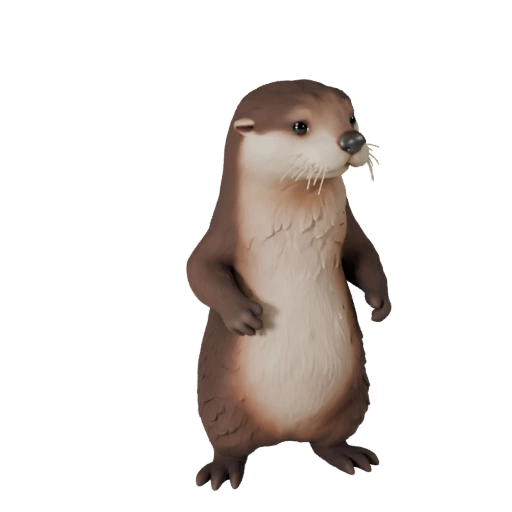 3D модель выдры для Blender - PBR ресурс с текстурами | Бесплатно