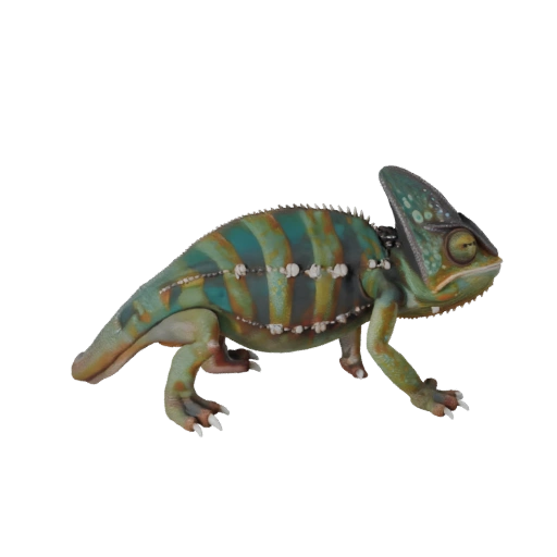 Реалистичный 3D модель хамелеона - rigged PBR ассет для игр | PBR