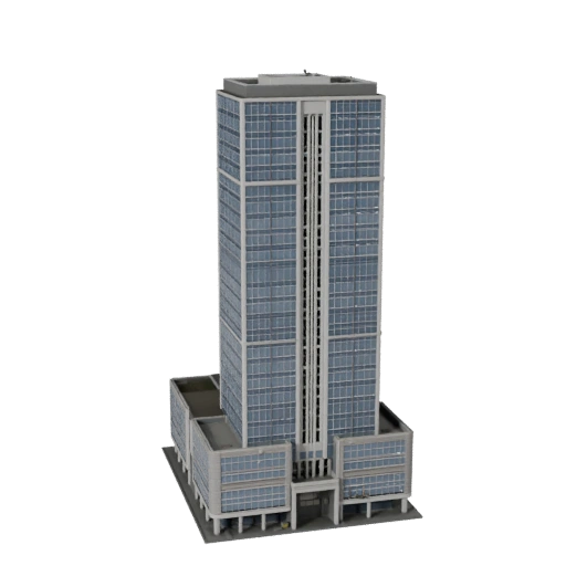 Financial District Tower 3D Model for Unity - Game Asset