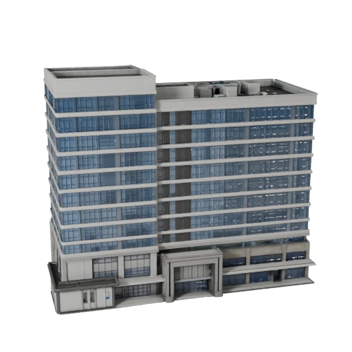 Modelo 3D de Oficina de Instituto de Investigación - Activo Realista de Archviz