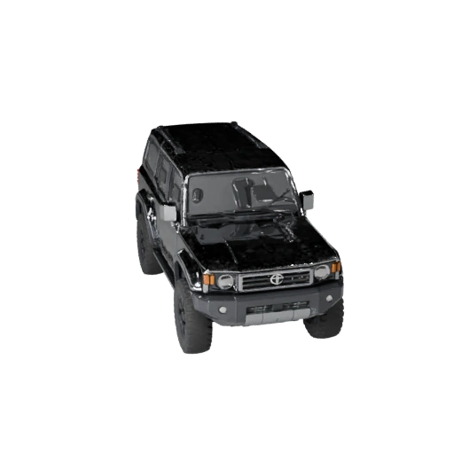 SUV в стиле Toyota 3D модель для Unity - Низкополигональная игра