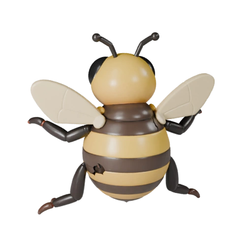 3D модель медоносной пчелы для блендера - PBR ресурс с текстурами | PBR