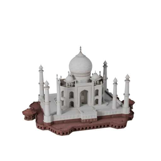 Modello 3D Taj Mahal per Blender - Asset di Rendering per Architettura
