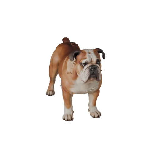 Реалистичная 3D модель бульдога - rigged PBR ассет для игр