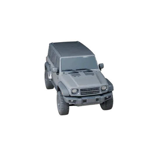 3D-модель Utility Suv, игровой вид в трехчетвертном ракурсе, готовый к использованию в Unity игровой ресурс транспортного сре