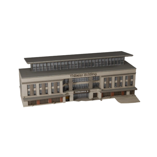 Theater Building 3D Model - Realistic Archviz Asset