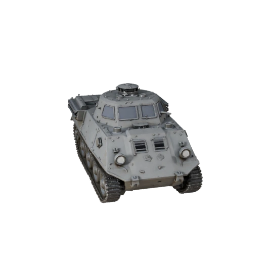 Высокополигональная 3D модель полугусеничного транспорта времен второй мировой войны для студийных рендеров