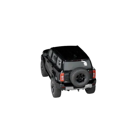 Готовая к игре 3D-модель внедорожника Adventure SUV, вид в три четверти в студии, готовый к производству актив транспортного