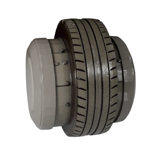 Мультяшная автомобильная шина 3D модель для стилизованных игр, PBR ассет