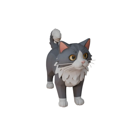 Высокополигональная 3D модель персидской кошки - Детальный STL актив для печати