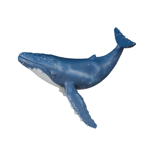 Высокополигональная 3D модель горбатого кита - Детализированный STL ресурс для печати