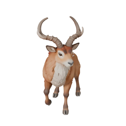 Мультяшная антилопа 3D модель - Стилизованный ассет для анимации | PBR