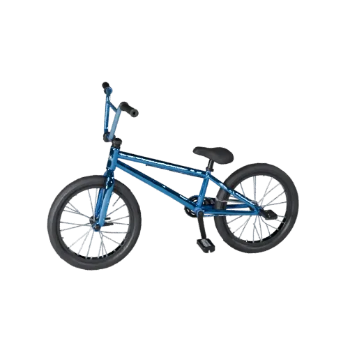 3D модель готового к использованию в играх мотоцикла BMX, вид в три четверти в студии, готовый к производству актив транспорт