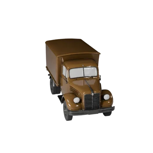 3D-модель винтажного грузовика, вид с трех четвертей в игровом окне, готовый к использованию в Unity актив транспортного сред