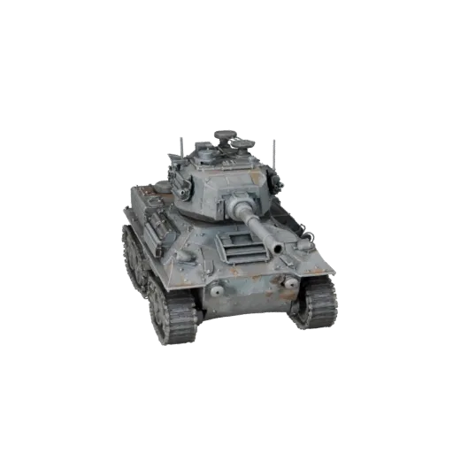 Готовая к игре 3D модель Военного Корабля, вид в три четверти в студии, готовый к производству ассет транспортного средства с