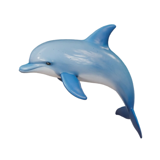 Мультяшный дельфин 3D модель - Стилизованный ассет для анимации | PBR