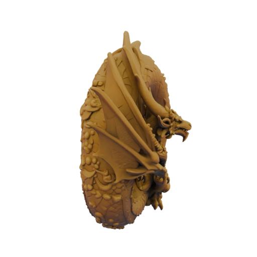 Темное фэнтези дракон босс миниатюра STL - Спиральная