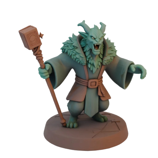 Миниатюра Лича-Волшебника в стиле Темного Фэнтези STL