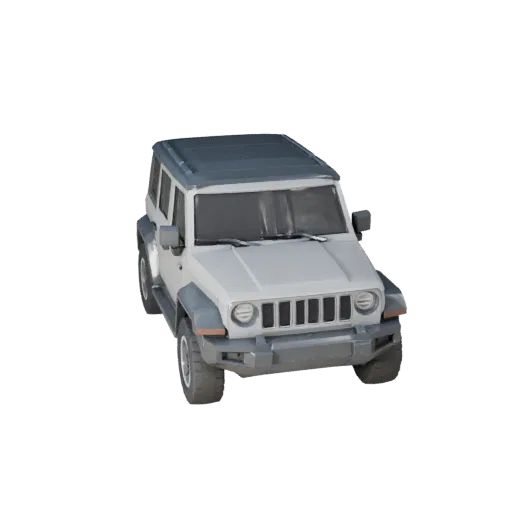 Низкополигональный внедорожник в стиле джипа 3D модель для Unity и Unreal