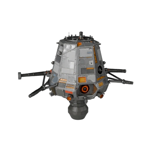 3D модель лунного посадочного модуля для Unity - Низкополигональный игровой ассет