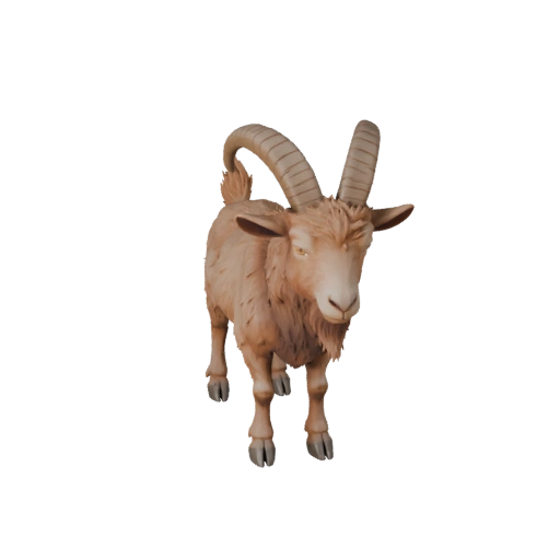Мультяшная коза 3D модель - Стилизованный ассет для анимации | Бесплатно