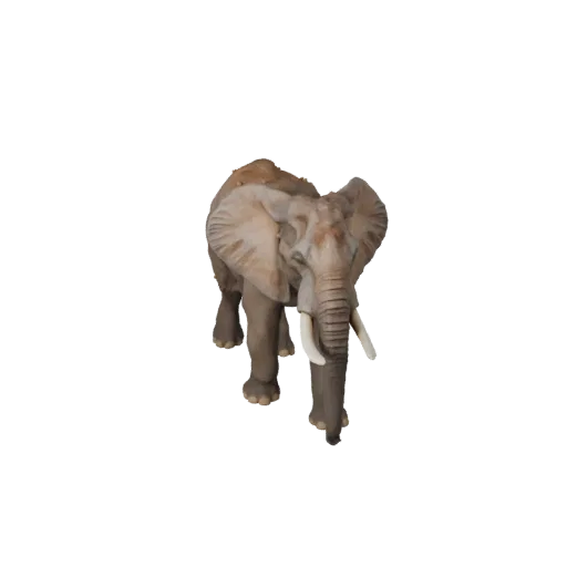 3D модель африканского слона, вид сбоку, рендер дикой природы, готовый для Blender ассет животного с балансом позы, анатомиче