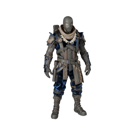 Постапокалиптический персонаж-выживший для атаки - с ригом