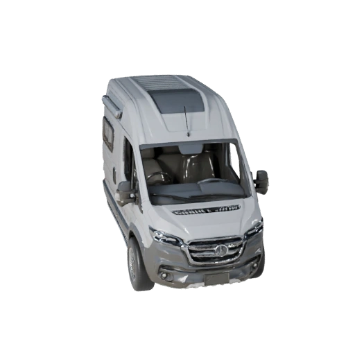 Высокополигональный дом на колесах 3D модель для студийных рендеров - PBR