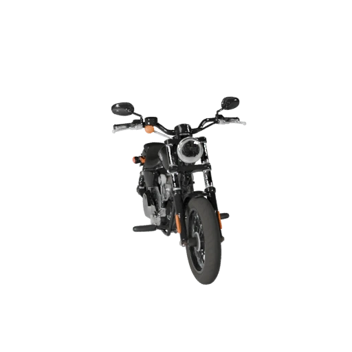 Motocicleta Estilo Cruiser Inspirada em Harley Modelo 3D para Blender &