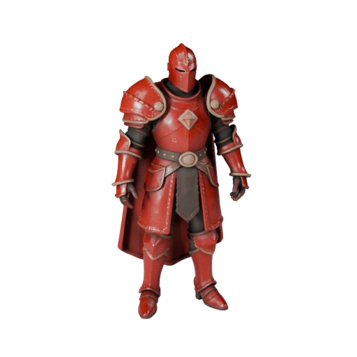 Фэнтези Алый Рыцарь Модель Персонажа - с ригом