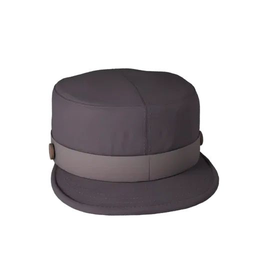 3D-модель Formal Cap, вид с трех четвертей спереди, рендер студии AR-просмотрщика, показывающий ткань, силуэт головного убора